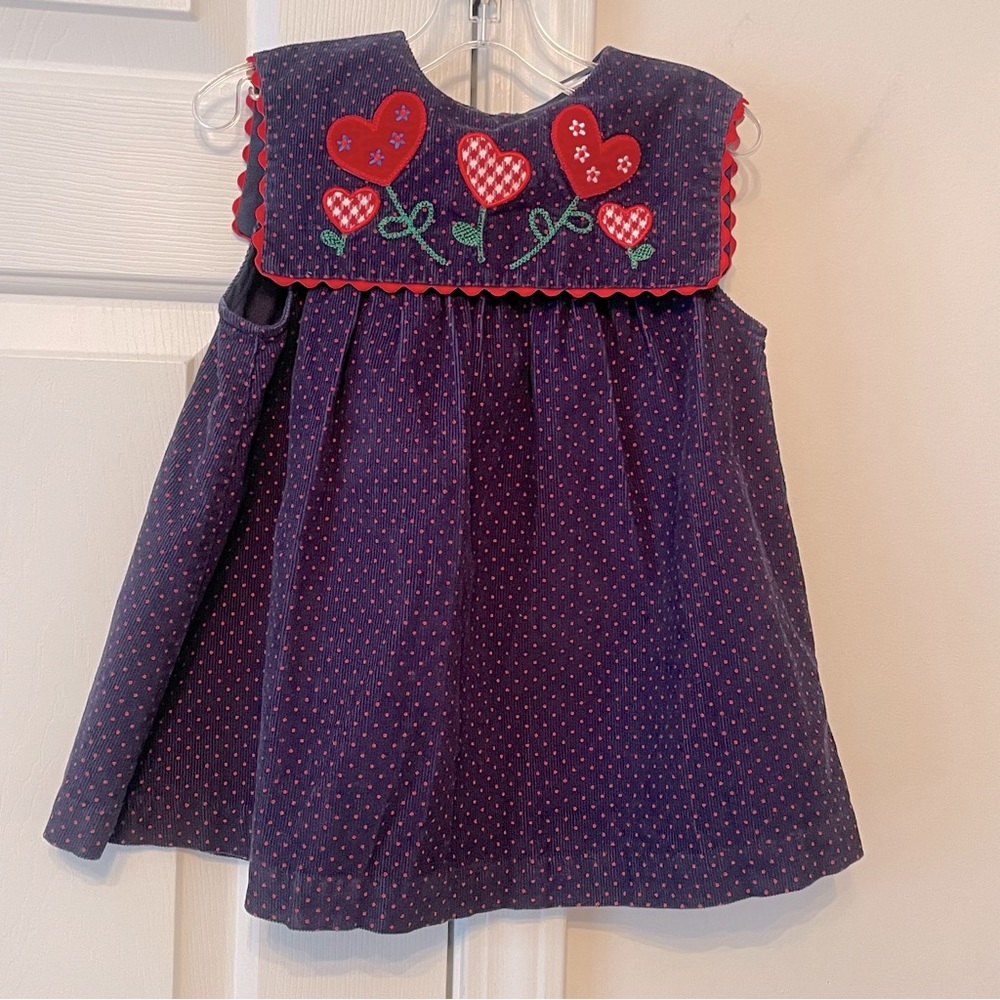 VINTAGE Samara Baby Girls Dress Sz 2T -Navy Blue